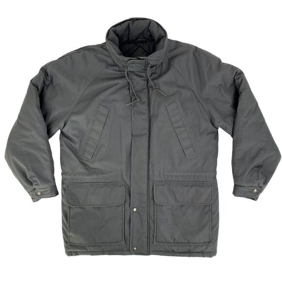 Vintage St. John’s Bay Men’s Down Puffer Jacket Outdoor Gray Size M - Picture 1 of 6